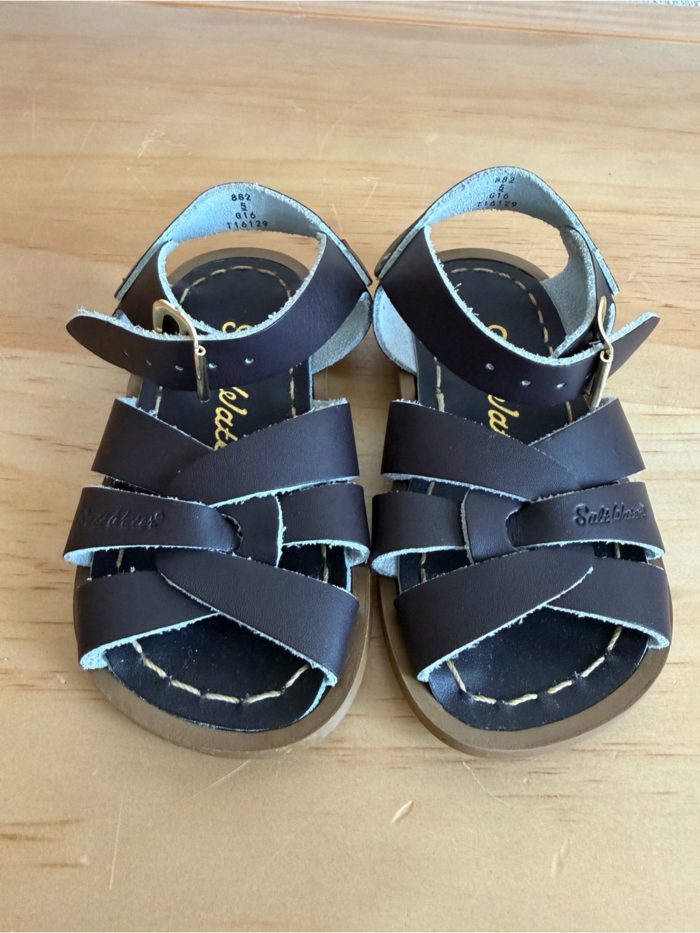 Salt Water Sandals Brown Leather baby Sandals